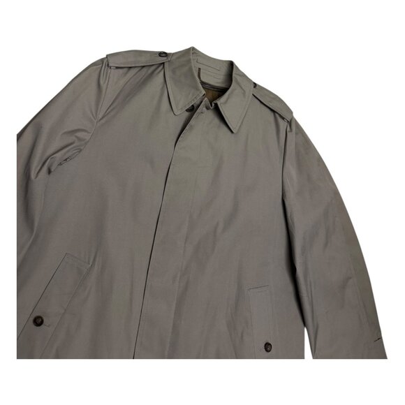 LONDON FOG Vintage Tan Luxury Designer Casual Winter Trench Coat Mens 40R - Picture 4 of 9